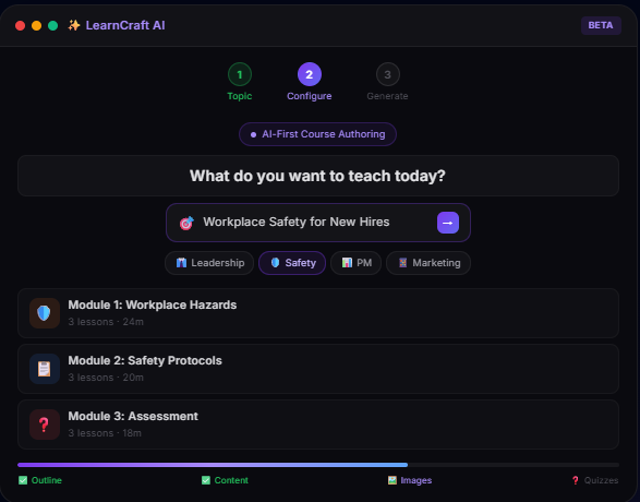 LearnCraft — AI-Powered Learning Builder